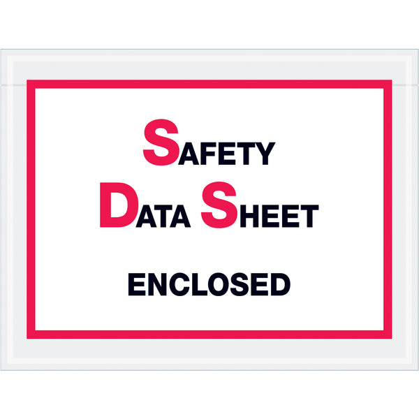 6 1/2 x 5" "Safety Data Sheet Enclosed" SDS Envelopes, Case Of 1000 Case Of 1000