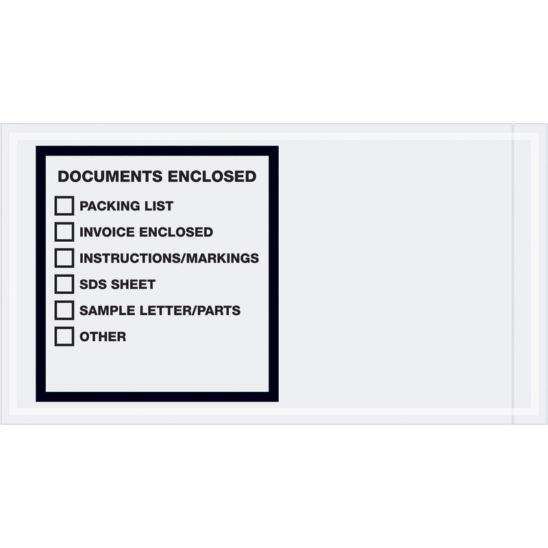 5 1/2 x 10" "Documents Enclosed" Transportation Envelopes (PL496) Case Of 1000