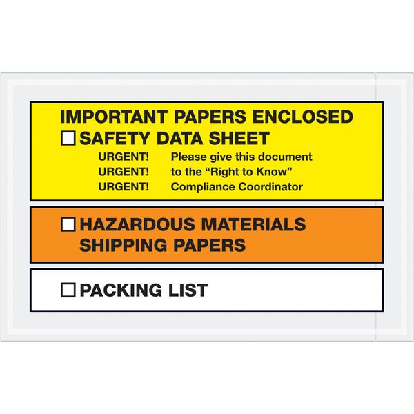 6 1/2 x 10" "Important Papers Enclosed" SDS Envelopes, Case Of 1000 Case Of 1000