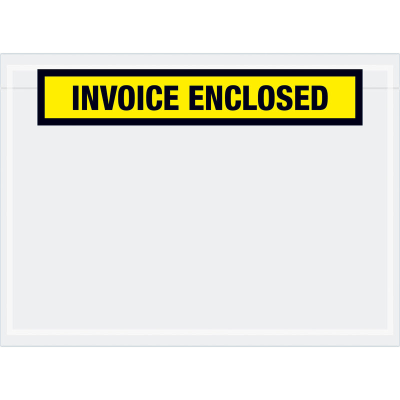 7 1/2 x 5 1/2" Yellow "Invoice Enclosed" Envelopes, Case Of 1000 Case Of 1000