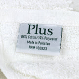 Hospeco® Plus Crescent Washcloth 12x12 White, 1lb/dz Bale of 1200 (HOSPLUS-1212-1) Bale of 1200
