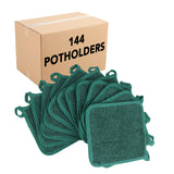 Hospeco® Cooks Linen Pot Holder 7x7 Green, 12/Pack (HOSPOT-GREEN) Pack of 12