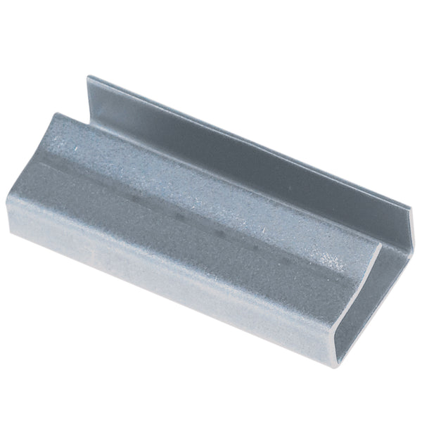 Metal Poly Strapping Seals, Open/Snap On, 1/2', Silver, 1000/Case Case Of 1000