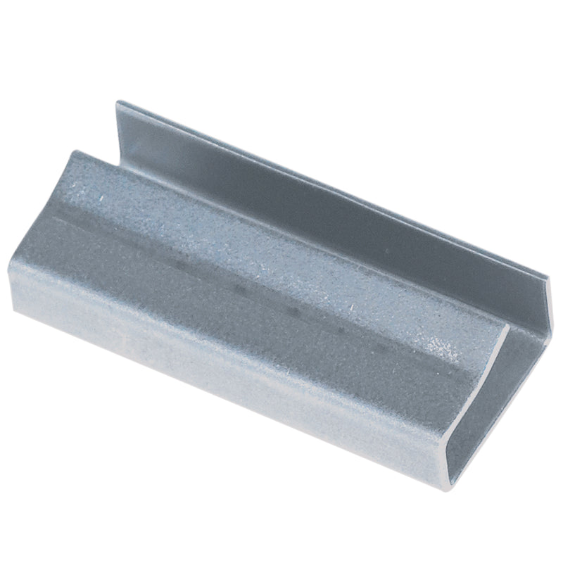 Metal Poly Strapping Seals, Open/Snap On, 1/2', Silver, 1000/Case Case Of 1000