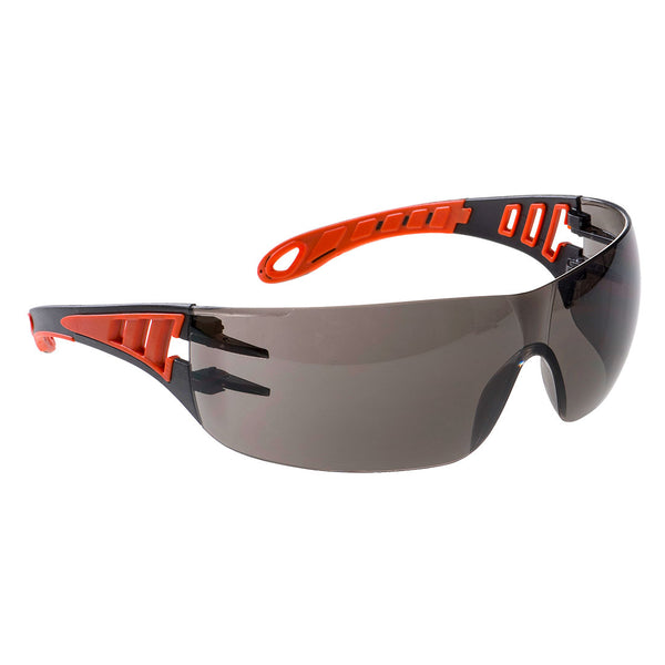 Portwest® Tech Look Safety Glasses, Smoke, Size  (PS12SKR) Each