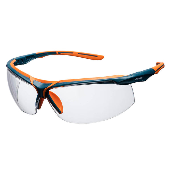 Portwest® Mega Safety Glasses, Clear, Size  (PS13CLR) Each