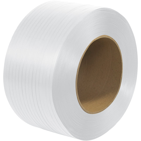1/2" x 9900' - 9 x 8" Core Machine Grade Polypropylene Strapping - Embossed (PS3222) Coil   Of 1