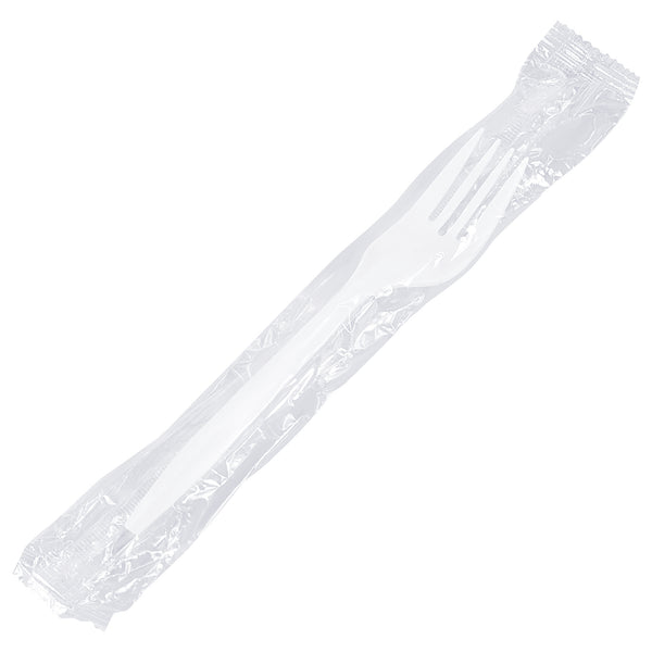 Individually Wrapped White Plastic Forks, Case Of 1000 Case Of 1000