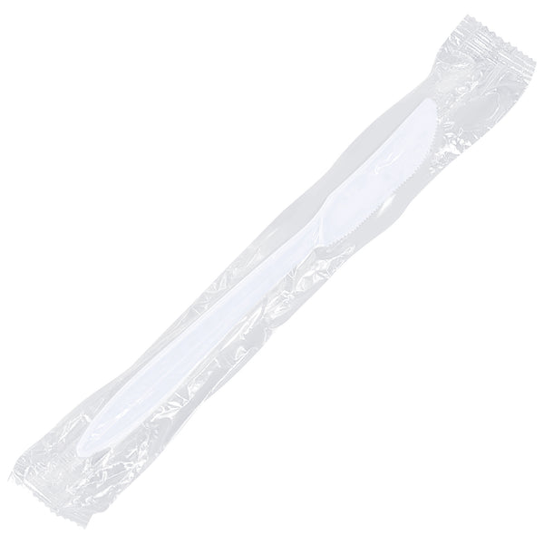 Individually Wrapped White Plastic Knives, Case Of 1000 Case Of 1000