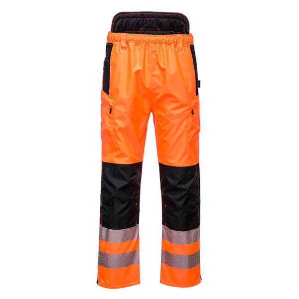 Portwest® PW3 Hi-Vis Extreme Rain Pants, Orange/Black, Size S (PW342OBRS) Each