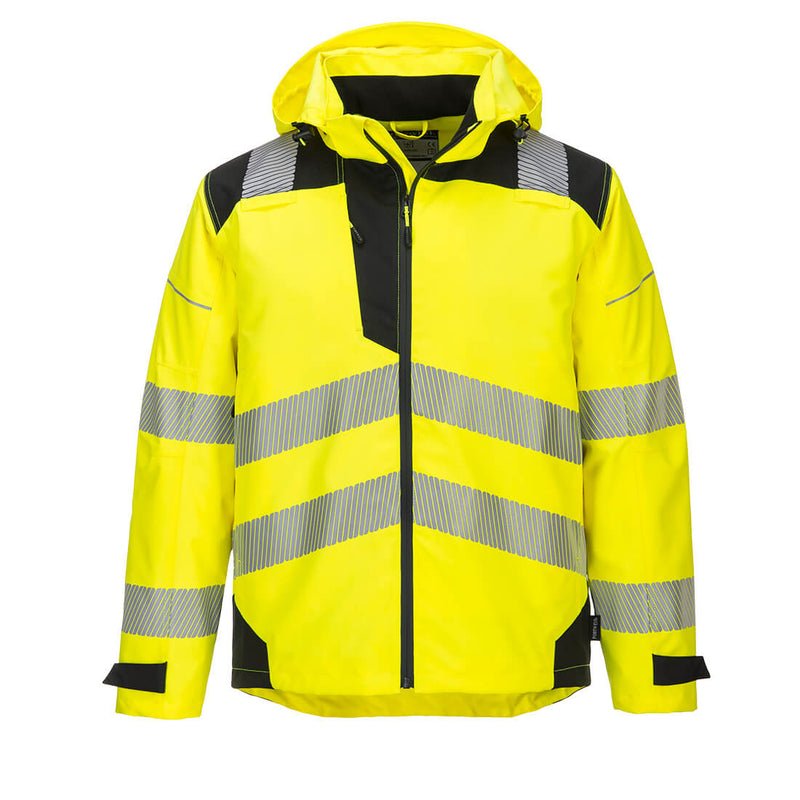 Portwest® PW3 Hi-Vis Extreme Rain Jacket, Yellow/Black, Size XL (PW360YBRXL) Each