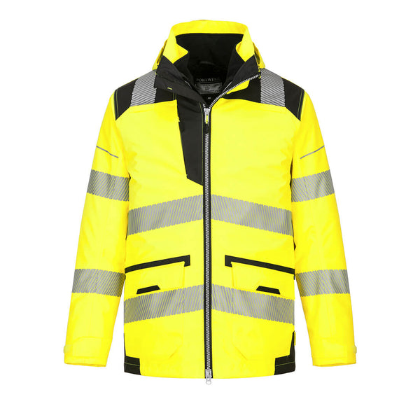 Portwest® PW3 Hi-Vis Breathable 5-in-1 Jacket, Yellow/Black, Size S (PW367YBRS) Each