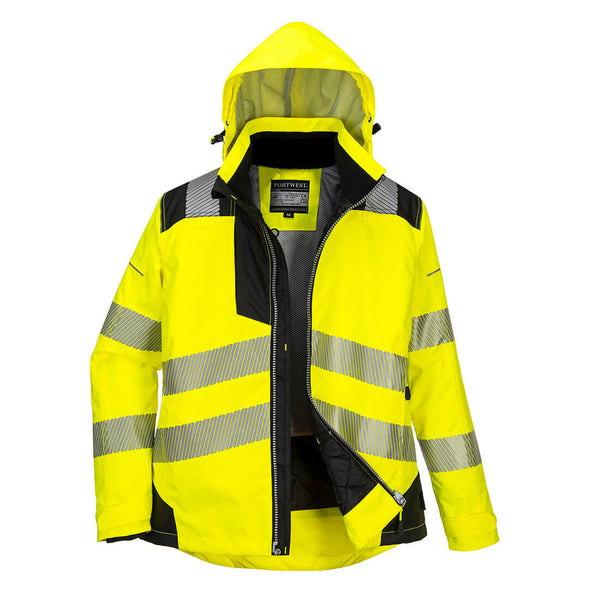 Portwest® PW3 Hi-Vis Women's Winter Jacket, Yellow/Black, Size XXL (PW382YBRXXL) Each