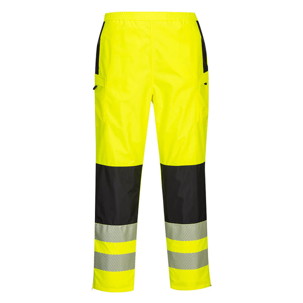 Portwest® PW3 Hi-Vis Women's Rain Pants, Yellow/Black, Size XS (PW386YBRXS) Each