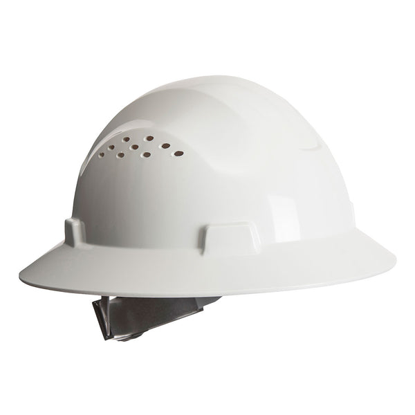 Portwest® Full Brim Premier Hard Hat Vented , White, Size  (PW52WHR) Each