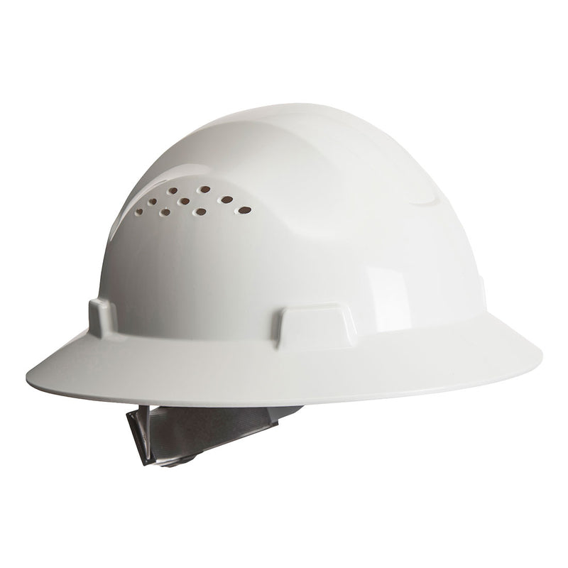 Portwest® Full Brim Premier Hard Hat Vented , White, Size  (PW52WHR) Each