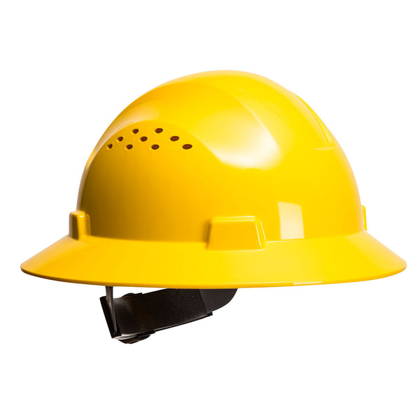 Portwest® Full Brim Premier Hard Hat Vented , Yellow, Size  (PW52YER) Each