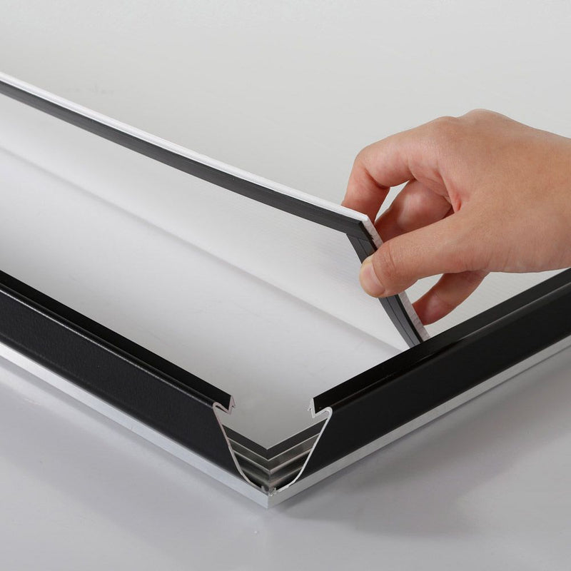Portable 1.25" Snap Frame Poster size 40"x60"Black with white backing and Pet cover (UCN325BP46X2000) Each