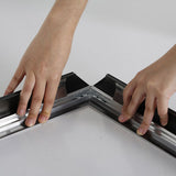 Portable 1.77" Snap Frame Poster size 36"x48"Black with white backing and Pet cover (UCN455BP36X2000) Each