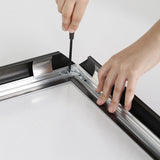 Portable 1.77" Snap Frame Poster size 36"x48"Black with white backing and Pet cover (UCN455BP36X2000) Each