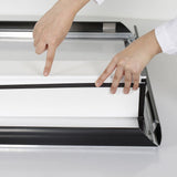 Portable 1.77" Snap Frame Poster size 36"x48"Black with white backing and Pet cover (UCN455BP36X2000) Each