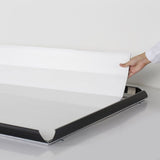 Portable 1.77" Snap Frame Poster size 36"x48"Black with white backing and Pet cover (UCN455BP36X2000) Each