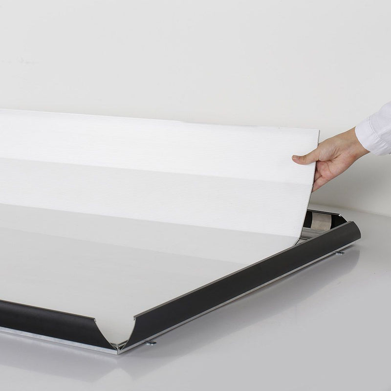 Portable 1.77" Snap Frame Poster size 36"x48"Black with white backing and Pet cover (UCN455BP36X2000) Each