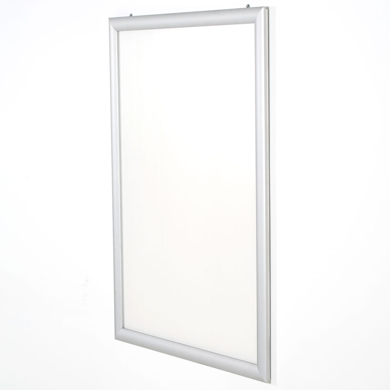 Portable 1.77" Snap Frame Poster size 36"x48"Silver with white backing and Pet cover (UCN455NP36X2000) Each