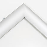 Portable 1.77" Snap Frame Poster size 40"x60"Silver with white backing and Pet cover (UCN455NP46X2000) Each