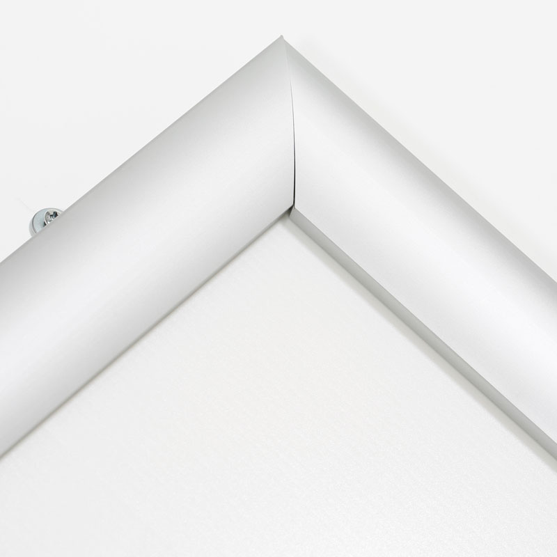 Portable 1.77" Snap Frame Poster size 40"x60"Silver with white backing and Pet cover (UCN455NP46X2000) Each