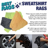 Hospeco® R-C13 Sweatshirt Reclaimed Rags Colors, 25lb Box (HOSR-C13-25) 25lb Box