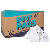 Hospeco® RW80 Flannel Reclaimed Rags White, 25lb Box (HOSR-W80-25) 25lb Box