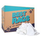 Hospeco® RW80 Flannel Reclaimed Rags White, 50lb Box (HOSR-W80-50) 50lb Box
