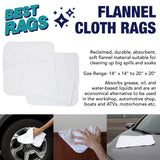 Hospeco® RW80 Flannel Reclaimed Rags White, 10lb Box (HOSR-W80-10) 10lb Box