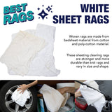 Hospeco® R-W39 Sheet Reclaimed Rags White, 50lb Box (HOSR1-W39-50) 50lb Box