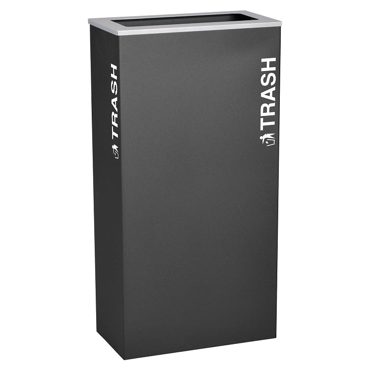 Kaleidoscope XL Rectangular One-Stream Trash Container (5248) Each