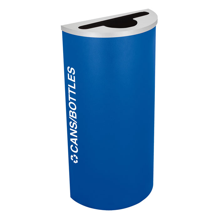 Kaleidoscope One-Stream Half-Round Recycling Container (5215) Each