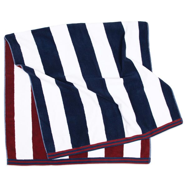 Aston & Arden Reversible Beach Towel 35x70 Navy/Maroon (PNP-REV-CABANA-NVMR) 1/EA