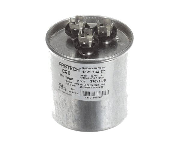 Rheem 43-25133-27 50/10Mfd 370V Dual Round Capac (RHM43-25133-27) Each