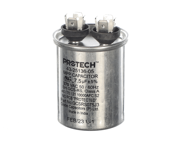 Rheem 43-25136-05 7.5Mfd 370V Rnd Run Capacitor (RHM43-25136-05) Each
