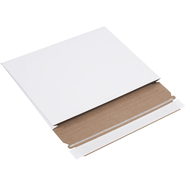 10 x 7 3/4 x 1" White Stayflats® Gusseted Mailers, Case Of 100 Case Of 100