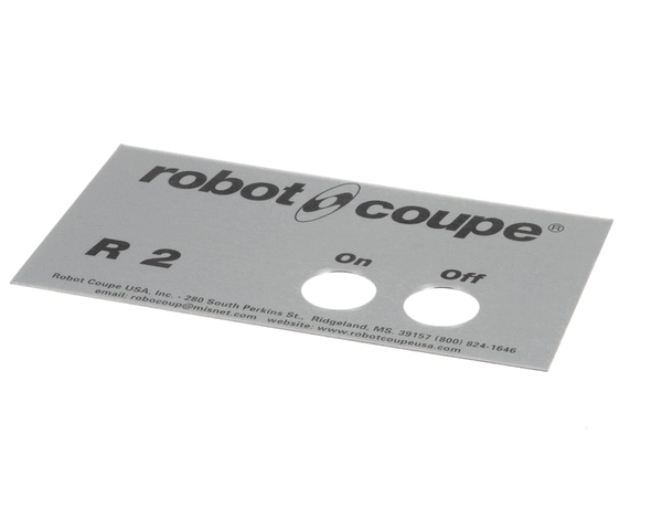 Robot Coupe 400538 Front Data Plate (ROB400538) Each