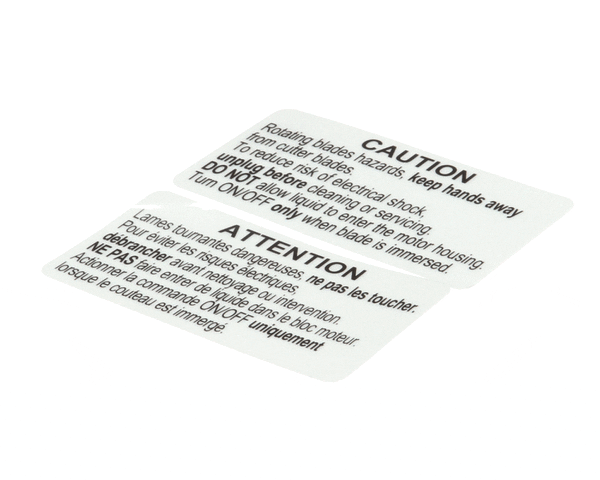 Robot Coupe 89636 Adhesive Secured Label (ROB89636) Each