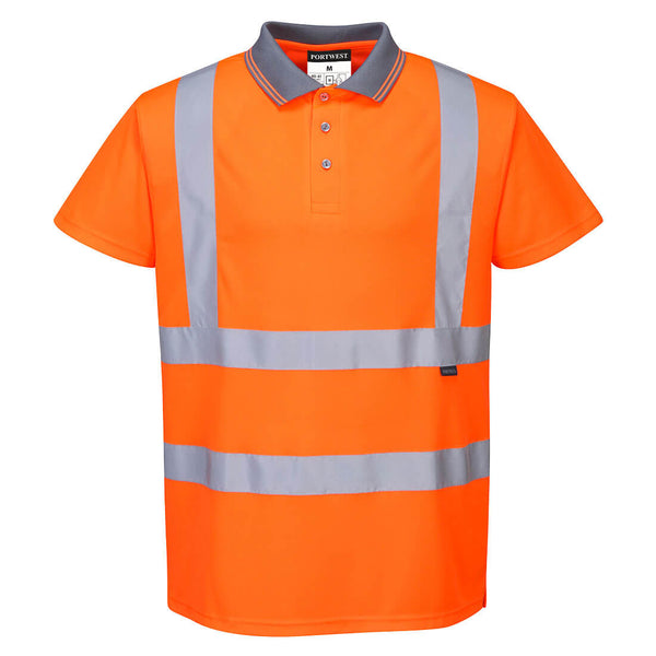 Portwest® Hi-Vis Polo Shirt S/S , Orange Tall, Size XXL (RT22ORTXXL) Each