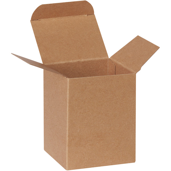 3 x 2 1/2 x 4" Kraft Reverse Tuck Folding Cartons, Case Of 500 Case Of 500