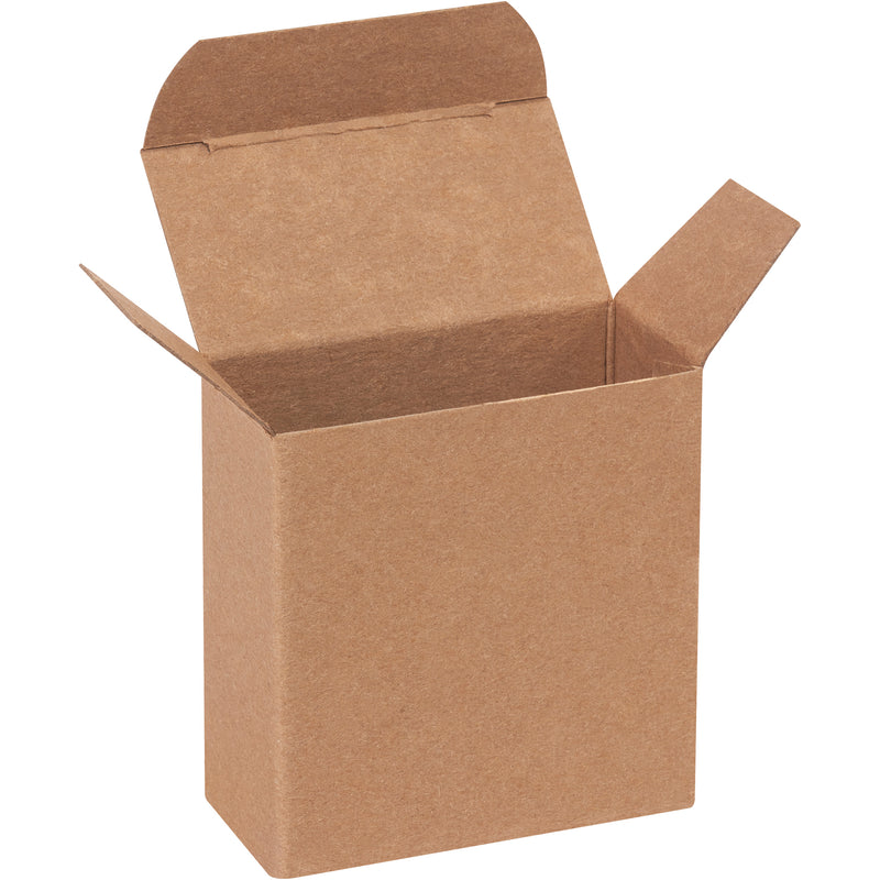 2 1/2 x 1 1/4 x 2 1/2" Kraft Reverse Tuck Folding Cartons (RTC17) Case Of 1000