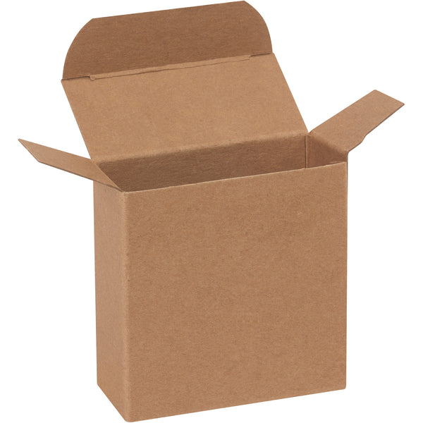 3 x 1 5/16 x 3" Kraft Reverse Tuck Folding Cartons, Case Of 1000 Case Of 1000