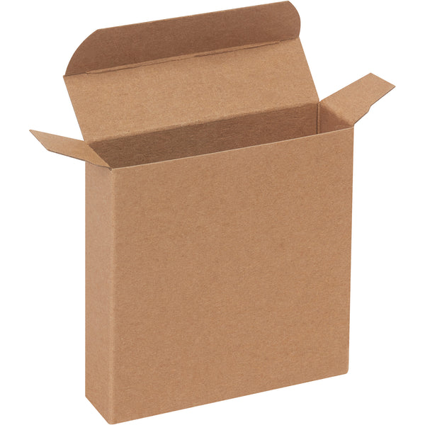 4 x 1 1/16 x 4" Kraft Reverse Tuck Folding Cartons (RTC37) Case Of 500