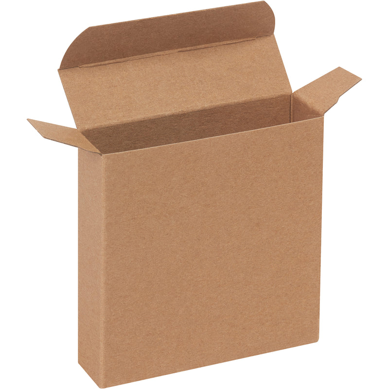 4 x 1 1/16 x 4" Kraft Reverse Tuck Folding Cartons (RTC37) Case Of 500