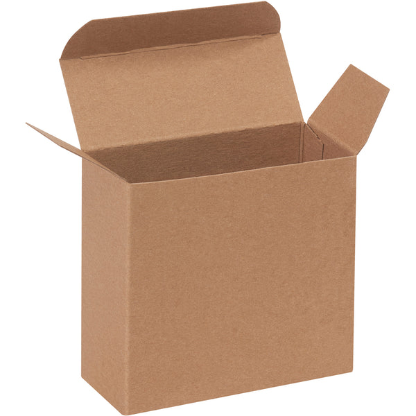 4 x 1 5/8 x 4" Kraft Reverse Tuck Folding Cartons (RTC38) Case Of 500
